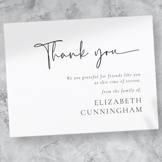 Modern Schuin Schrift Modern Elegant Chic Herdenki Briefkaart