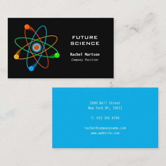 Modern Science Atomic Structure Visitekaartje (Voorkant / Achterkant)