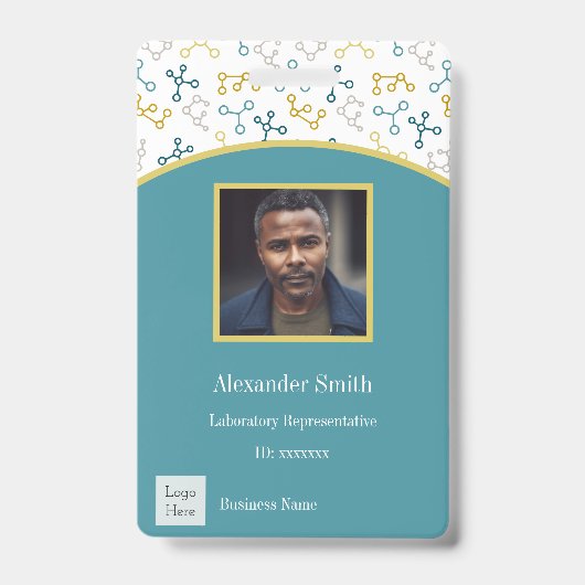 Modern Science Company Medewerker Foto Badge (Voorzijde)