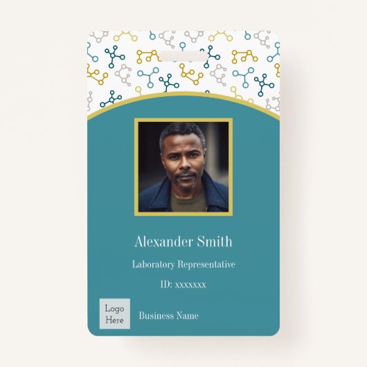 Modern Science Company Medewerker Foto Badge (Voorkant)