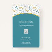 Modern Science Company Medewerker Foto Badge (Achterkant)