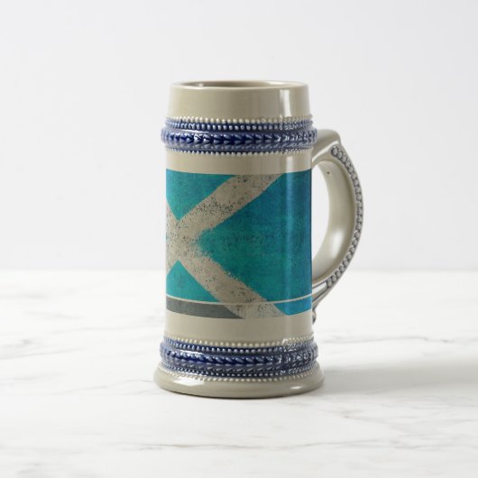 Modern Scotland Flag Stein Bierpul (Voorkant rechts)