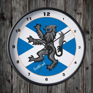 Modern Scottish Flag, Rampant, Scotland design Ronde Klok