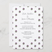 Modern Scottish Thistle Wedding Invitation Kaart (Voorkant)