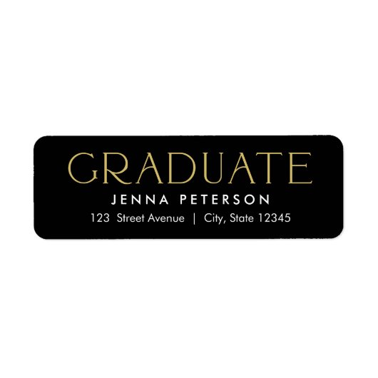 Modern Scrapbook Afstuderen adreslabel Etiket (Voorkant)