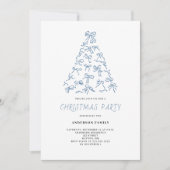 Modern Scribble Bow kerstfeest Kaart (Voorkant)