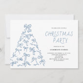 Modern Scribble Bow kerstfeest Kaart (Voorkant)