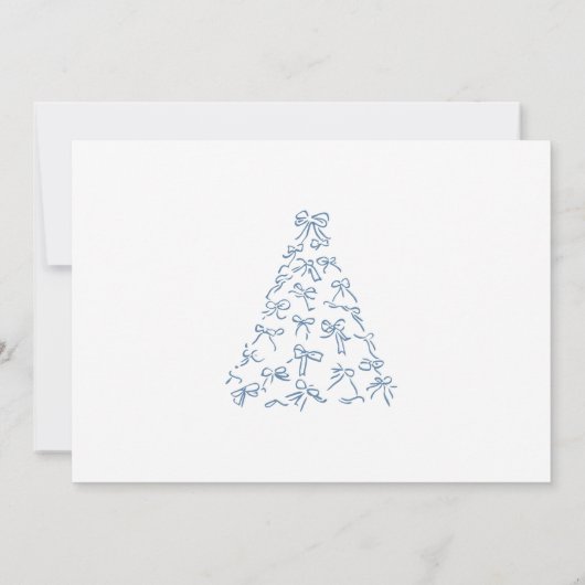 Modern Scribble Bow kerstfeest Kaart (Achterkant)