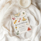 Modern Scribble Italiaans Baby shower Kaart