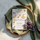 Modern Scribble Italiaans Baby shower Kaart