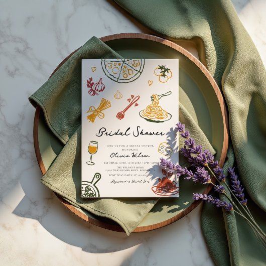 Modern Scribble Italiaans Vrijgezellenfeest Kaart