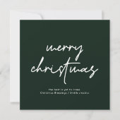 Modern Scrip Typografie-kerstkaart (Voorkant)