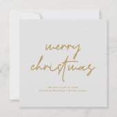 Modern Scrip Typografie-kerstkaart (Voorkant)