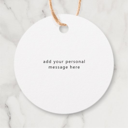 Modern Scrip Typography kerstcadeLabel Bedankjes Labels (Achterkant)