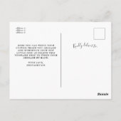 Modern Script 10 Fotocollage Nieuwe Baby Bedankt Briefkaart (Achterkant)