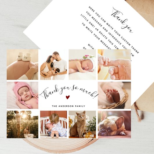 Modern Script 10 Recién nacido de Collage de fotos