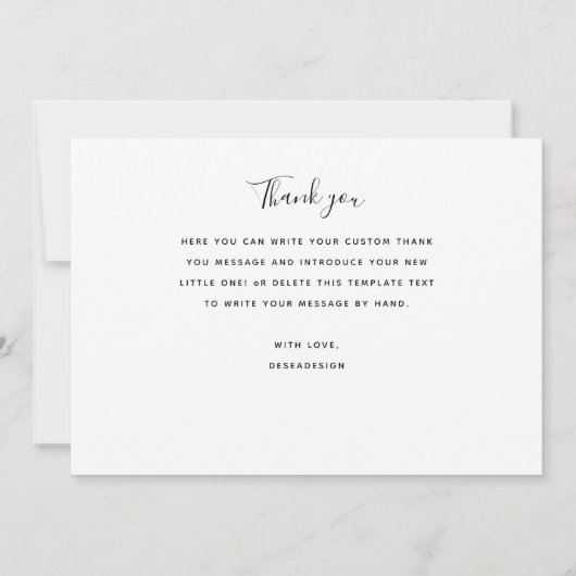 Modern Script 10 Recién nacido de Collage de fotos (Achterkant)