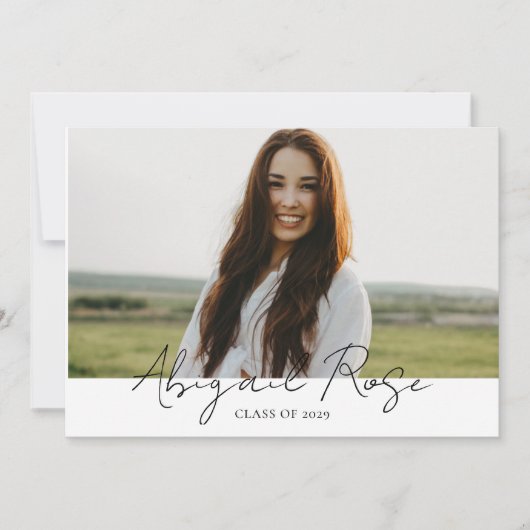 Modern Script 2023 3 Foto-Afstudeerder fotokaart Kaart (Voorkant)