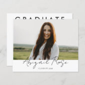 Modern Script 2023 3 Photo Afstudeerder Photo Card (Voorkant / Achterkant)