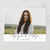 Modern Script 2023 3 Photo Afstudeerder Photo Card (Voorkant)