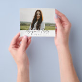 Modern Script 2023 3 Photo Afstudeerder Photo Card Flyer (Hand)