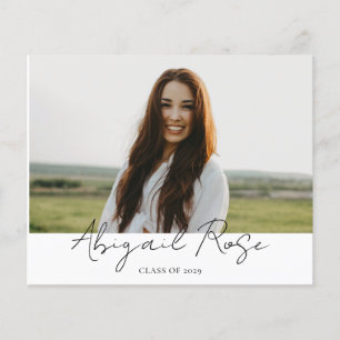 Modern Script 2023 3 Photo Afstudeerder Photo Card Flyer