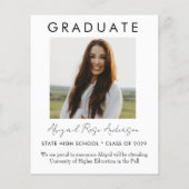 Modern Script 2023 Photo Afstudeerder Photo Card B (Achterkant)