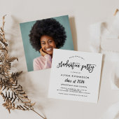 Modern script | 2024 Graduation Party Foto Terug Kaart