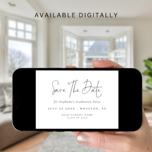 Modern Script 2025 Afstuderen De datum opslaan Save The Date