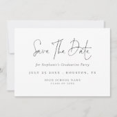 Modern Script 2025 Afstuderen De datum opslaan Save The Date (Voorkant)
