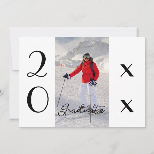 Modern Script 2025 fotoafstudeerfeest Kaart (Voorkant)