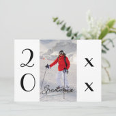 Modern Script 2025 fotoafstudeerfeest Kaart (Staand voorkant)