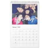 Modern script 2026 familiefoto kalender (Feb 2027)