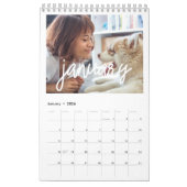 Modern script 2026 familiefoto kalender (Jan 2026)