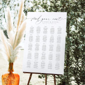 Modern Script 25 Tafels Welkom Zitplaats Chart Poster