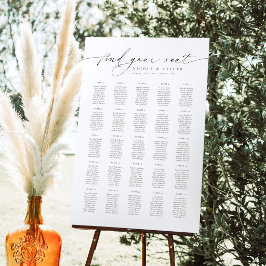 Modern Script 25 Tafels Welkom Zitplaats Chart Poster