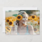 Modern Script 2 Foto Afstudeerfeest Kaart (Achterkant)