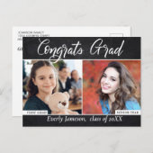 Modern Script 2 FOTO Afstudeerfeest uitnodiging (Voorkant / Achterkant)