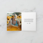 Modern Script 2 Foto Afstuderen Bedankkaart (Binnen)