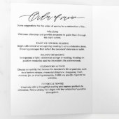 Modern Script 2-foto begrafenis / gedenkteken Drieluik Programma (Binnenzijde eerst)