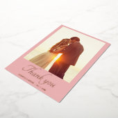 Modern script 2 foto bruiloft bedankt je kaart (Gedraaid)