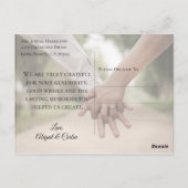 Modern Script 2-foto Dank u Briefkaart (Achterkant)