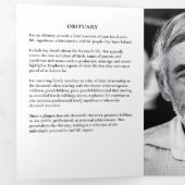 Modern script 2-foto drievoudig rouwprogramma drieluik programma (Binnenzijde eerst)