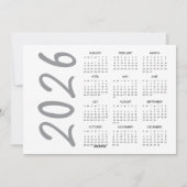 Modern Script 2 Foto Gelukkig Nieuwjaar 2026 Kalen Feestdagenkaart (Achterkant)