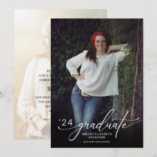 Modern script 2 Foto Verticaal Afstuderen Kaart