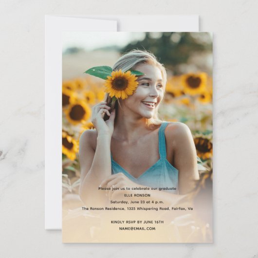 Modern script 2 Fotogradatie Partij Kaart (Achterkant)