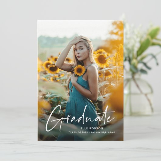 Modern script 2 Fotogradatie Partij Kaart (Staand voorkant)