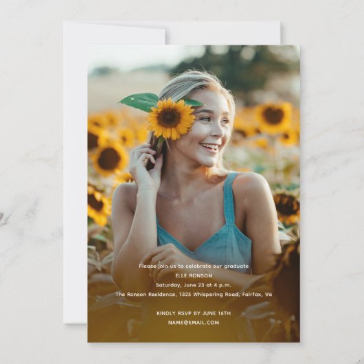 Modern script 2 Fotogradatie Partij Kaart (Achterkant)