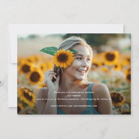 Modern script 2 Fotogradatie Partij Kaart (Achterkant)