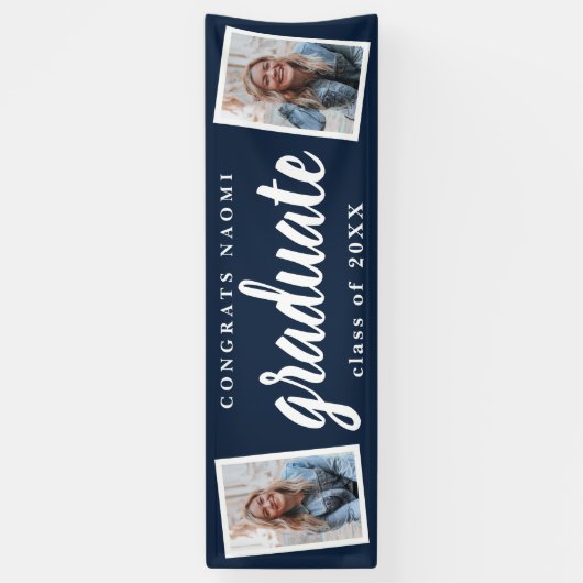 Modern script 2 Fotogradatie Partij Spandoek (Verticaal)